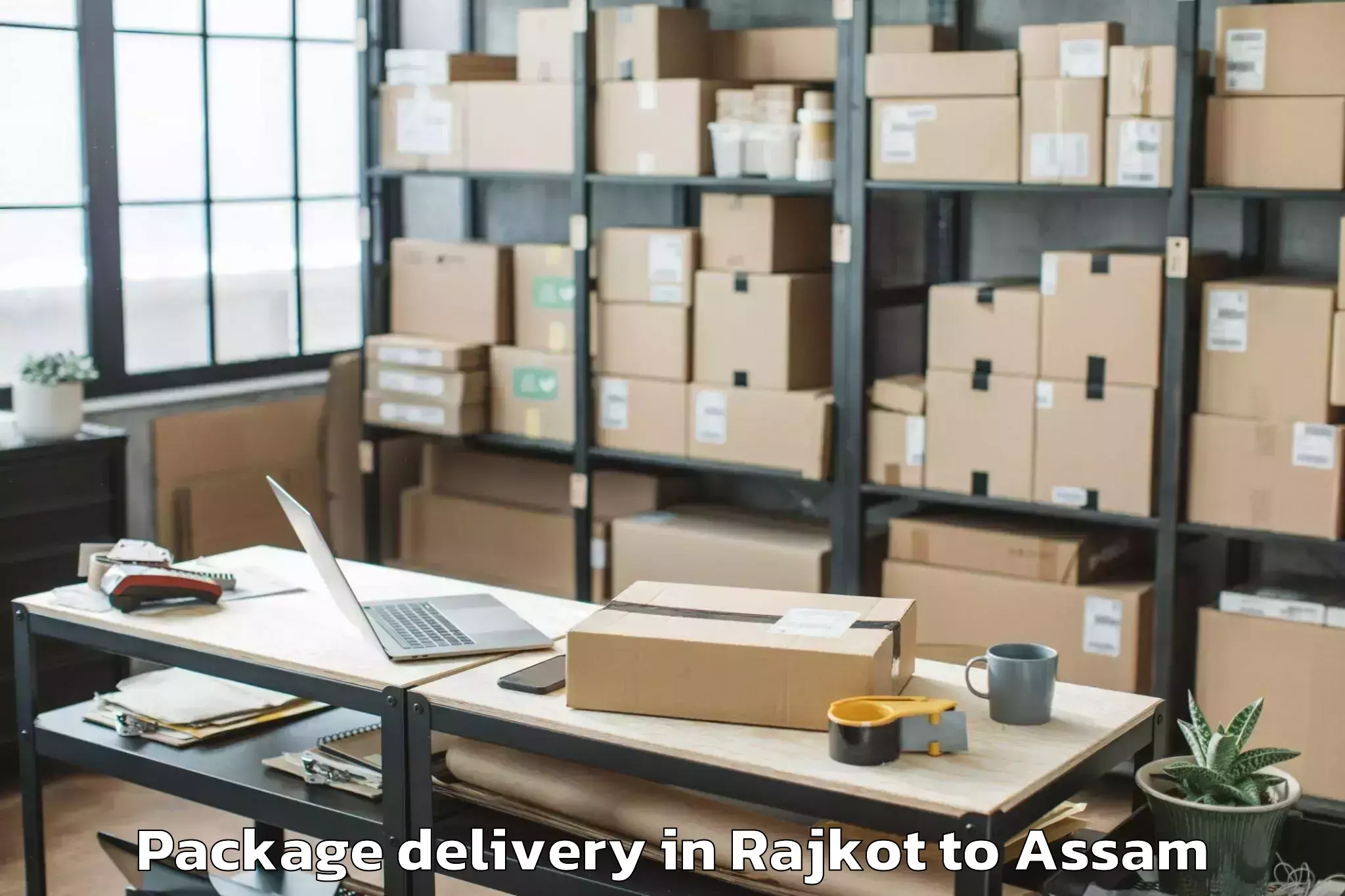 Affordable Rajkot to Kalaigaon Pt Package Delivery